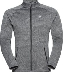 Bluza polarowa męska Odlo Mid TENCIA zapinana na zamek. Szare bluzy męskie Odlo, m, bez wzorów, z elastanu, bez kaptura, trekkingowe. Za 443.70 zł.