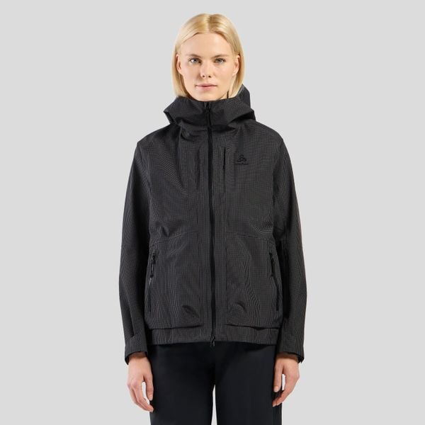Kurtka damska Odlo ASCENT 3L WATERPROOF Jacket hardshell. Czarne kurtki damskie Odlo, l, bez wzorów, z hardshellu, z kapturem. Za 1,699.99 zł.