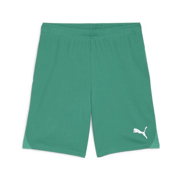 Szorty Puma TeamGoal. Zielone krótkie spodenki sportowe męskie Puma, s, bez wzorów, z materiału, do piłki nożnej. Za 69.00 zł.