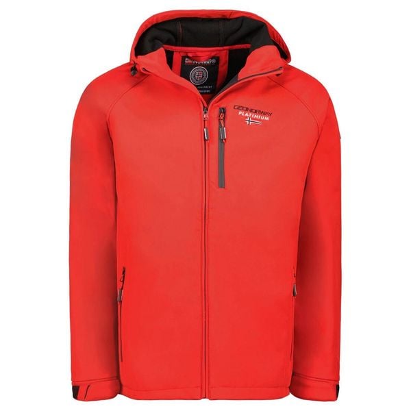 Kurtka softshell męska Geographical Norway TAKITO RED DB MEN 009, czerwona. Czerwone kurtki sportowe męskie Geographical Norway, na jesień, l, bez wzorów, z elastanu, trekkingowe. Za 179.00 zł.