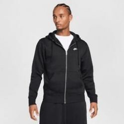 Bluza sportowa męska Nike Club. Czarne bluzy męskie Nike, m, bez wzorów, z bawełny, z kapturem. Za 339.70 zł.