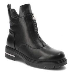 Czarne Botki Filippo Modne Buty Damskie. Czarne botki damskie Filippo, na wiosnę, z jeansu, eleganckie, przed kolano, bez obcasa, na obcasie, bez zapięcia. Za 129.00 zł.
