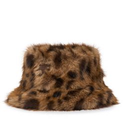 Bucket Guess. Brązowe czapki i kapelusze damskie Guess, z aplikacjami. Za 264.99 zł.