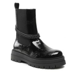 Botki DeeZee. Czarne botki damskie DeeZee, bez obcasa, na płaskiej podeszwie, bez zapięcia. Za 159.99 zł.