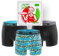 Tastiq bokserki 3-pack w pudełku prezentowym – S. Czarne bokserki męskie Attiq, m, bez wzorów, z bawełny. Za 130.99 zł.