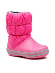 Crocs Śniegowce Winter Puff 14613-6TR Różowy. Czerwone buty zimowe dziewczęce Crocs, bez wzorów, z tworzywa sztucznego, bez zapięcia. Za 199.99 zł.
