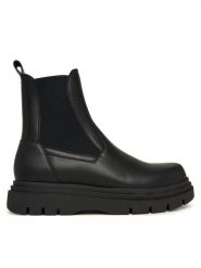 Guess Sztyblety FMFFER LEA10 Czarny. Czarne botki męskie Guess, z aplikacjami, ze skóry, bez zapięcia. Za 579.99 zł.