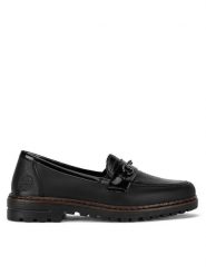 Rieker Loafersy 54862-01 Czarny. Czarne mokasyny damskie Rieker, ze skóry. Za 271.00 zł.