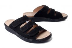 Dr. Brinkmann 600464-01 Czarny, klapki m?skie. Czarne klapki męskie Dr. Brinkmann, ze skóry. Za 369.90 zł.