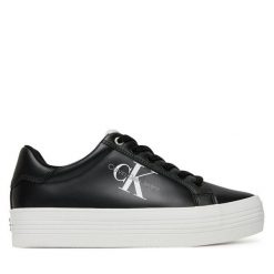 Tenisówki Calvin Klein Jeans. Czarne trampki i tenisówki damskie Calvin Klein Jeans, bez wzorów, z jeansu, bez zapięcia. Za 269.99 zł.