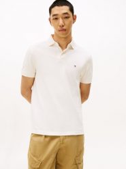 Tommy Hilfiger koszulka polo Mężczyźni Bawełna biały, XXL. Białe koszulki polo męskie Tommy Hilfiger, m, bez wzorów, z bawełny, bez kołnierzyka, bez ramiączek. Za 329.95 zł.