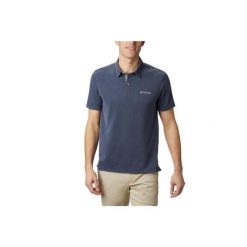 Koszulka sportowa męska Columbia Nelson Point PO. Niebieskie koszulki polo męskie Columbia, m, bez wzorów, bez kołnierzyka, bez ramiączek. Za 199.99 zł.