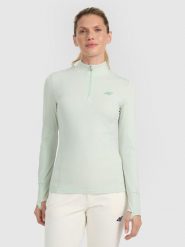 4F Bielizna termiczna ocieplana (góra) damska - turkusowa XL. Niebieskia bielizna termoaktywna damska 4f, xl, bez wzorów, z dzianiny, bez ramiączek. W wyprzedaży za 99.99 zł.