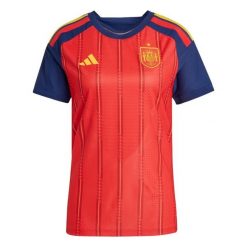 Koszulka Spain 26 Home Authentic. Czerwone koszulki sportowe damskie Adidas, bez wzorów, bez kołnierzyka, bez ramiączek, do piłki nożnej, climacool (adidas). Za 649.00 zł.