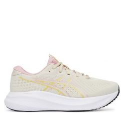 Buty do biegania Asics. Szare obuwie sportowe damskie Asics, bez wzorów, do biegania. Za 399.99 zł.