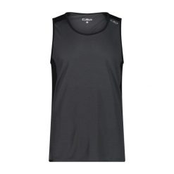 Tank top CMP. Czarne koszulki sportowe męskie CMP, bez wzorów, sportowe, bez kołnierzyka. Za 212.50 zł.