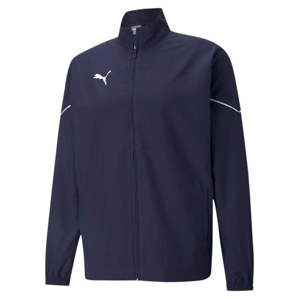 Kurtka do piłki nożnej męska Puma teamRISE Sideline. Czerwone kurtki męskie Puma, m, bez wzorów, z materiału, na fitness i siłownię. Za 128.94 zł.