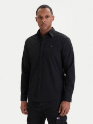 Tommy Jeans Koszula DM0DM22026 Czarny Regular Fit. Czarne koszule męskie Tommy Jeans, m, bez wzorów, z bawełny, bez kołnierzyka, bez ramiączek. Za 329.99 zł.