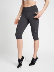 Damskie legginsy 3/4 Newline Hw. Szare legginsy sportowe damskie Newline, s, bez wzorów, z dżerseju, z standardowym stanem. Za 319.00 zł.