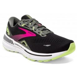 Buty do biegania damskie Brooks Adrenaline GTS 23. Czarne obuwie sportowe damskie Brooks, bez wzorów, do biegania. W wyprzedaży za 529.45 zł.