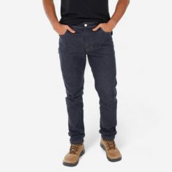 Spodnie turystyczne męskie Quechua NH500. Czarne spodnie sportowe męskie QUECHUA, m, bez wzorów, z bawełny, trekkingowe. Za 129.99 zł.