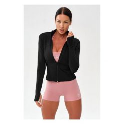 Damska bluza sportowa treningowa Rough Radical Zoya Zip. Czarne bluzy damskie ROUGH RADICAL, bez wzorów, bez kaptura, na jogę i pilates. Za 179.90 zł.