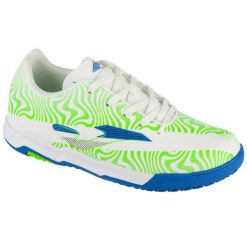 Buty halowe do piłki nożnej chłopięce, Evolution Jr 25 EVJS IN. Białe buty sportowe chłopięce Joma, bez wzorów, bez zapięcia, do piłki nożnej. Za 159.99 zł.