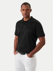KARL LAGERFELD Polo 745008 561204 Czarny Slim Fit. Czarne koszulki polo męskie KARL LAGERFELD, l, bez wzorów, z bawełny, bez ramiączek. Za 619.99 zł.