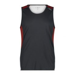 Tank top CMP Unlimitech Tank Top. Czerwone t-shirty męskie CMP, xl, bez wzorów, z jersey, bez kołnierzyka. Za 167.50 zł.