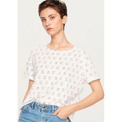 T-shirt z nadrukiem - Wielobarwn. Szare t-shirty damskie Reserved, z nadrukiem. Za 24.99 zł.