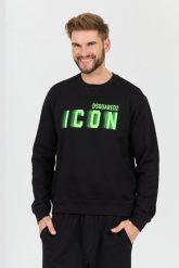 DSQUARED2 Czarna męska bluza Icon Blur Cool Fit Crewneck, Rozmiar XL. Czarne bluzy męskie Dsquared2, m, bez wzorów, bez kaptura. W wyprzedaży za 950.99 zł.