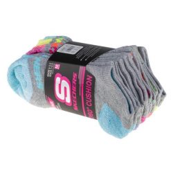 Skechers 6pk 360 Full Terry No Show, męskie, Fitness, skarpetki, Szare. Szare skarpety męskie Skechers, bez wzorów, z poliesteru. Za 39.99 zł.