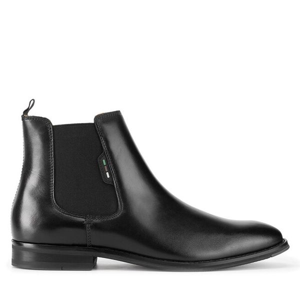 Sztyblety GINO ROSSI. Czarne botki męskie Gino Rossi, bez wzorów, bez zapięcia. Za 329.99 zł.