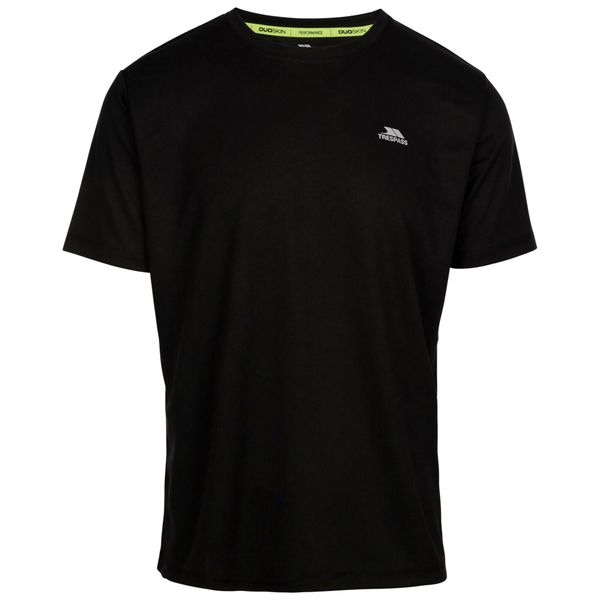 T-shirt męski Landford. Czarne t-shirty męskie Trespass, l, bez wzorów, z materiału, klasyczne, bez kołnierzyka. Za 66.99 zł.