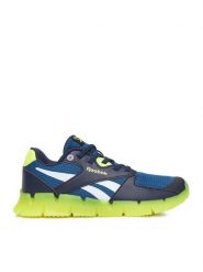 Reebok Sneakersy EO-ZIG N GLOW 2 ELASTIC LACE 100231957 Granatowy. Niebieskie buty sportowe chłopięce Reebok, bez wzorów, z materiału, bez zapięcia. Za 159.99 zł.