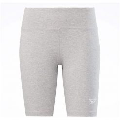 Spodenki damskie Reebok Identity Fitted. Szare szorty sportowe damskie Reebok, s, bez wzorów, sportowe, rowerowe. Za 82.99 zł.