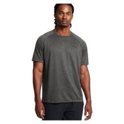 Koszulka fitness męska Under Armour Tech 2.0. Szare koszulki sportowe męskie Under Armour, m, bez wzorów, bez kołnierzyka, bez ramiączek, na fitness i siłownię. Za 74.99 zł.