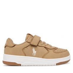 Sneakersy Polo Ralph Lauren. Brązowe trampki i tenisówki chłopięce Polo Ralph Lauren, bez wzorów, bez zapięcia. Za 449.99 zł.