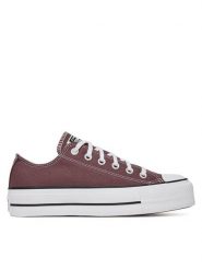 Converse Trampki Chuck Taylor All Star Lift Platform A10647C Bordowy. Czerwone trampki i tenisówki damskie Converse, bez wzorów, z materiału, retro, bez zapięcia. Za 249.99 zł.