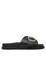Gant Klapki 32501254 Czarny. Czarne klapki damskie GANT, bez wzorów, ze skóry, bez obcasa. Za 459.99 zł.
