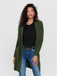 ONLY Kardigan 15179815 Zielony Regular Fit. Zielone kardigany damskie Only, s, bez wzorów, z syntetyku, bez kołnierzyka, bez ramiączek, bez kaptura. Za 199.99 zł.