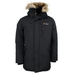 Parka Peak Mountain Cogan. Czarne parki męskie Peak Mountain, na zimę, xl, bez wzorów, z bawełny, bez kaptura. Za 705.50 zł.