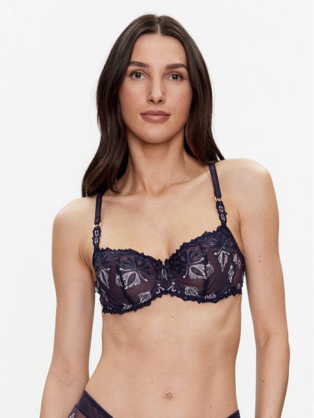 Chantelle Biustonosz balkonetka Champs Elysées C26050 Granatowy. Niebieskie biustonosze Chantelle, bez wzorów, z syntetyku. Za 369.99 zł.