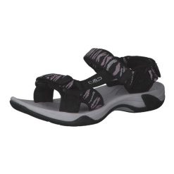 Buty do chodzenia damskie CMP Trail Hamal. Czarne sandały damskie CMP, bez wzorów, z materiału, bez obcasa, bez zapięcia. Za 144.78 zł.