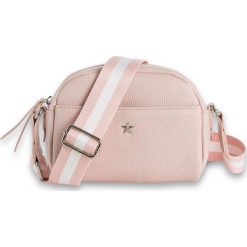 Torebka na ramię z tekstylnym paskiem bonprix bladoróżowy. Torby na ramię damskie marki bonprix. Za 27.99 zł.