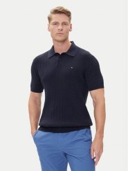Tommy Hilfiger Polo MW0MW40701 Granatowy Regular Fit. Niebieskie koszulki polo męskie Tommy Hilfiger, l, bez wzorów, z bawełny, bez ramiączek. Za 379.99 zł.