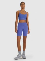 4F Legginsy kolarki treningowe damskie - granatowe XS. Niebieskie legginsy damskie 4f, s, bez wzorów, z dzianiny, z podwyższonym stanem, krótkie, na fitness i siłownię. Za 99.99 zł.