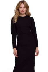 Elegancka sukienka z odkrytymi plecami czarna z rozcięciem. Czarne sukienki damskie Sukienki.shop, na imprezę, m, bez wzorów, eleganckie, bez kołnierzyka, bez ramiączek. W wyprzedaży za 286.00 zł.