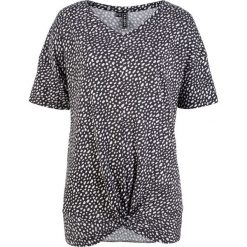 Shirt z przewiązaniem z lejącego modalu bonprix biały wzorzysty. Bluzki damskie bonprix. Za 27.99 zł.