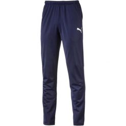 Spodnie męskie Puma Men Liga Pants Core. Niebieskie spodnie sportowe męskie Puma, l, bez wzorów, z poliesteru, do piłki nożnej. Za 79.90 zł.